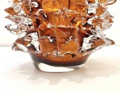 Alberto Dona 2000s Alberto Dona Italian Amber Gold Crystal Rostrato Murano Glass Modern Vase - 2912351