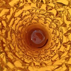 Alberto Dona 2000s Alberto Dona Italian Amber Gold Crystal Rostrato Murano Glass Modern Vase - 2912358
