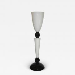 Alberto Dona Alberto Dona Monumental Art Deco Black White Murano Glass Table Floor Lamp - 2624761