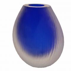 Alberto Dona Alberto Dona Trio Conneto Supreme Blue Murano Sommerso Glass Vases Signed  - 4190922