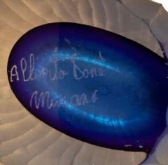 Alberto Dona Alberto Dona Trio Conneto Supreme Blue Murano Sommerso Glass Vases Signed  - 4190923