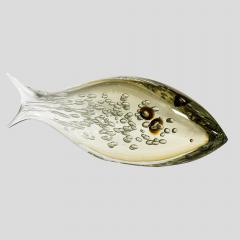 Alberto Dona Amber and Mink Bullicante glass fish sculpture by Alberto Dona - 4092865