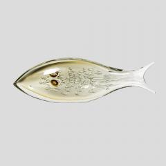 Alberto Dona Amber and Mink Bullicante glass fish sculpture by Alberto Dona - 4092866