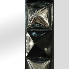 Alberto Dona Black and silver diamond cut Murano glass Mirror - 4092808