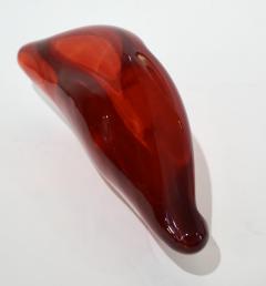 Alberto Dona Contemporary Italian Blown Murano Glass Red Lips Decorative Art Modern Sculpture - 1375485