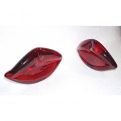 Alberto Dona Contemporary Italian Fun Blown Murano Glass Red Lips Decorative Art Sculpture - 508295