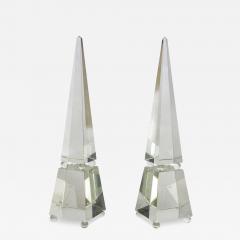 Alberto Dona Fine Pair of Monumental Murano Glass Obelisks by Alberto Dona - 4214068