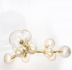 Alberto Dona Italian Murano Brass 12 Light Globe Chandelier By Alberto Dona - 1240603