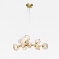 Alberto Dona Italian Murano Brass 12 Light Globe Chandelier By Alberto Dona - 1242848