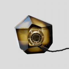 Alberto Dona Murano Diamond Cut Faceted tobacco colour glass table lamp - 4563918