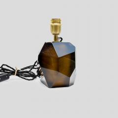 Alberto Dona Murano Diamond Cut Faceted tobacco colour glass table lamp - 4563919