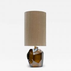 Alberto Dona Murano Diamond Cut Faceted tobacco colour glass table lamp - 4565784
