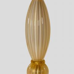 Alberto Dona PAIR OF GOLD AND CLEAR INCLUSION MURANO GLASS TABLE LAMPS - 2302301