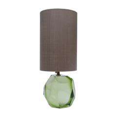 Alberto Dona PAIR OF GREEN MURANO DIAMOND CUT FACETED GLASS TABLE LAMPS - 2133599