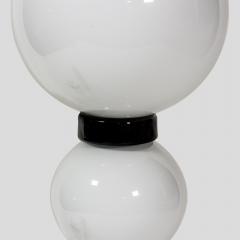 Alberto Dona PAIR OF HAND BLOWN GLASS WHITE AND BLACK TABLE LAMPS - 2141842