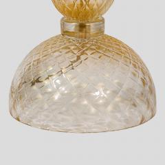 Alberto Dona PAIR OF TABLE LAMPS BLOWN MURANO GLASS CLEAR AND GOLD - 2141848
