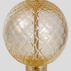 Alberto Dona PAIR OF TABLE LAMPS BLOWN MURANO GLASS CLEAR AND GOLD - 2141850