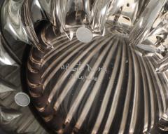 Alberto Dona Pair Hand Blown Fluted Grey Taupe Murano Glass Brass Table Lamps Signed - 4474476