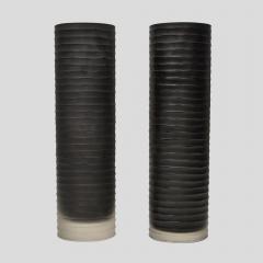 Alberto Dona Pair of Battuto Mink colour vases by Alberto Dona - 4093323