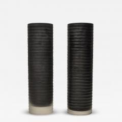 Alberto Dona Pair of Battuto Mink colour vases by Alberto Dona - 4099408