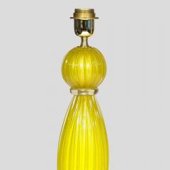 Alberto Dona Pair of Blown Yellow and Gold Murano Table lamps - 3896931