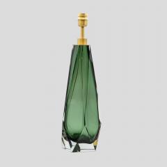 Alberto Dona Pair of Briolette Murano glass emerald green table lamps - 3947020