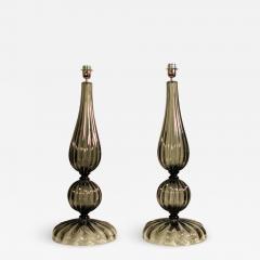 Alberto Dona Pair of Elegant tall Murano table lamps - 1249620