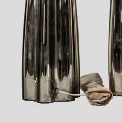 Alberto Dona Pair of Fluted mirrored Murano Glass Table Lamps by Alberto Don  - 4687247