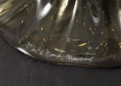 Alberto Dona Pair of Golden Amber Pagliesco Murano Glass Spheres Lamps Italy 2025 Signed - 4442471