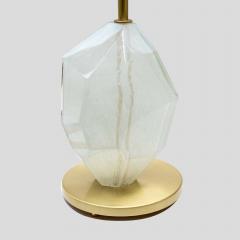 Alberto Dona Pair of Ice colour faceted Murano glass table lamps - 3954885