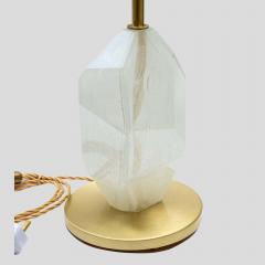 Alberto Dona Pair of Ice colour faceted Murano glass table lamps - 3954886