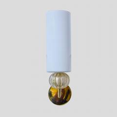 Alberto Dona Pair of Murano Glass white and Gold glass wall sconces - 4099532