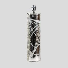 Alberto Dona Pair of Silver Mirrored Murano glass table lamps - 4222655