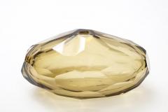 Alberto Dona Sculptural Handblown Faceted Smoke Citrine Murano Glass Vase Signed Italy 2022 - 2823533