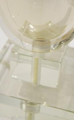 Alberto Dona Single Clear and Gold Mirrored Murano Glass Lamp Italy - 1607481