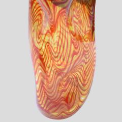 Alberto Dona Studio with orange strips decor glass vase by Alberto Dona - 4091763