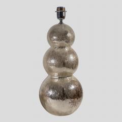 Alberto Dona Vintage silver Pulegoso blown glass 3 spheres table lamp - 4423526
