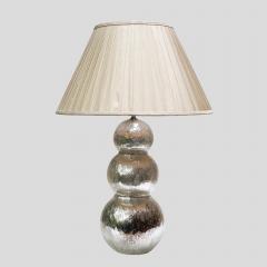 Alberto Dona Vintage silver Pulegoso blown glass 3 spheres table lamp - 4426481