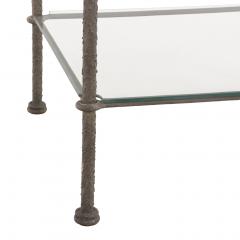 Alberto Giacometti A Pair of Italian Iron tageres with Glass Shelves In the manner of Giacometti  - 4416039