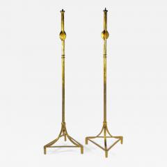 Alberto Giacometti After Alberto Giacometti Pair of Gold Leafed Bronze Floor Lamps - 1592256