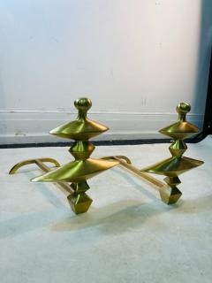 Alberto Giacometti MODERNIST BRASS ANDIRONS IN THE MANNER OF ALBERTO GIACOMETTI - 2257711