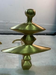 Alberto Giacometti MODERNIST BRASS ANDIRONS IN THE MANNER OF ALBERTO GIACOMETTI - 2257715