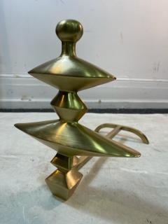 Alberto Giacometti MODERNIST BRASS ANDIRONS IN THE MANNER OF ALBERTO GIACOMETTI - 2257716