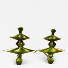 Alberto Giacometti MODERNIST BRASS ANDIRONS IN THE MANNER OF ALBERTO GIACOMETTI - 2279516