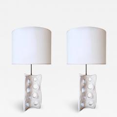 Alberto Giacometti PAIR Handmade French Expressionist Plaster Table Lamps after Alberto Giacometti - 4523685