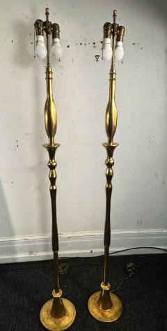 Alberto Giacometti PAIR OF GOLDLEAF METAL AFTER ALBERTO GIACOMETTI POMME DE PIN FLOOR LAMPS - 4251395
