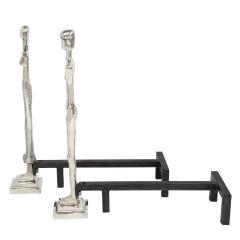 Alberto Giacometti Pair of Artisan Andirons in the Style of Giacometti 1970s - 2176954