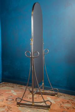 Alberto Orlandi Elegant Steel Psyche Mirror by Alberto Orlandi Italy 1970 - 3125956