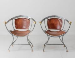 Alberto Orlandi Pair of Mid Century Modern Italian Alberto Orlandi Pompeii Armchairs - 582699