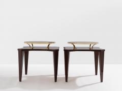 Alberto Pinto Alberto Pinto pair of weng and brass side tables 1990s - 4549226